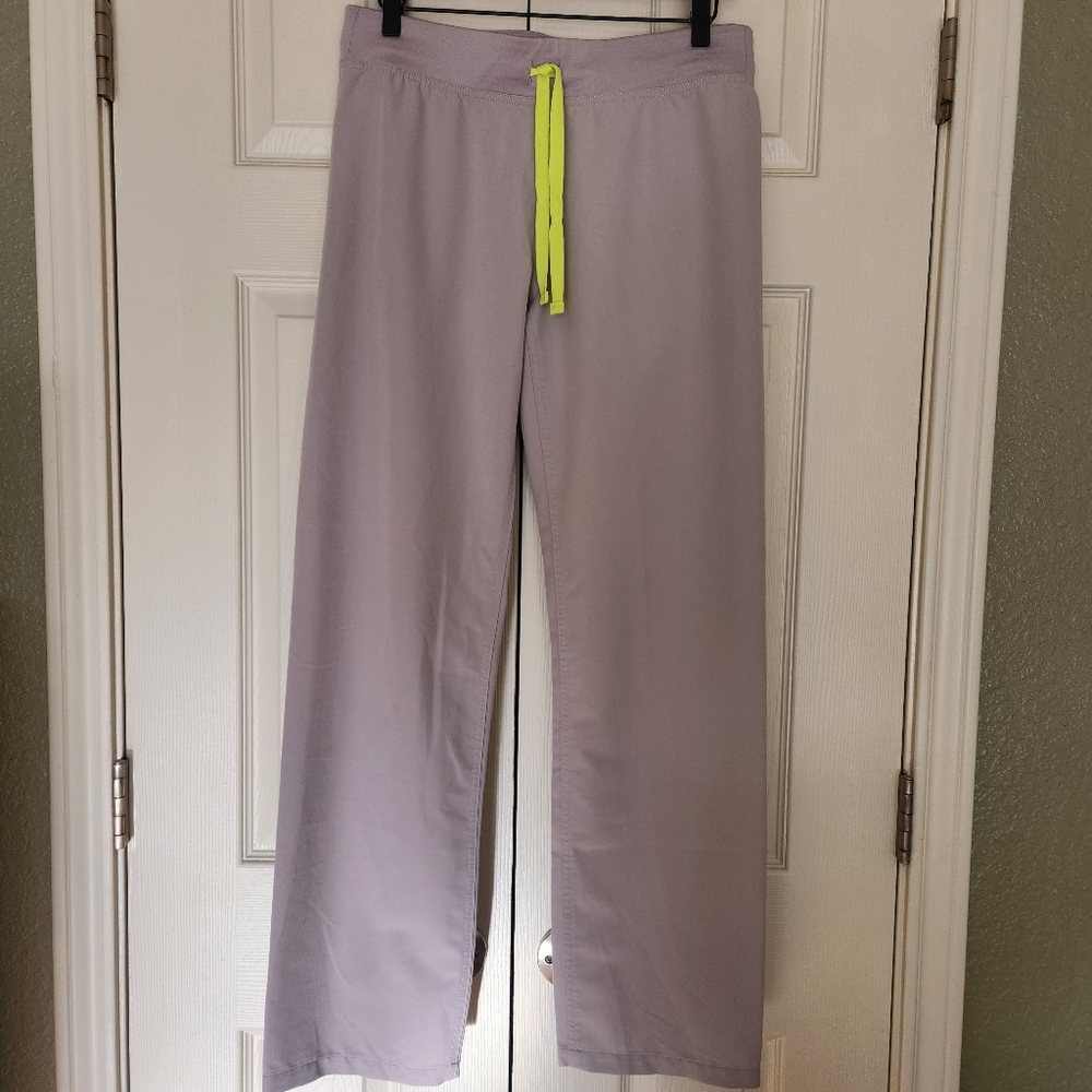 FIGS Technical Collection Scrub Pants Light Gray Women's Size Small